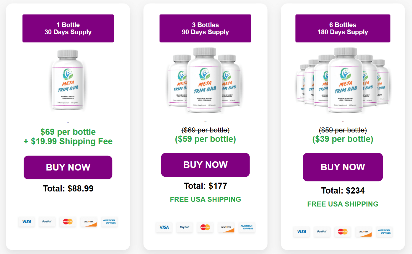 3 Days MetaTrim BHB Offer